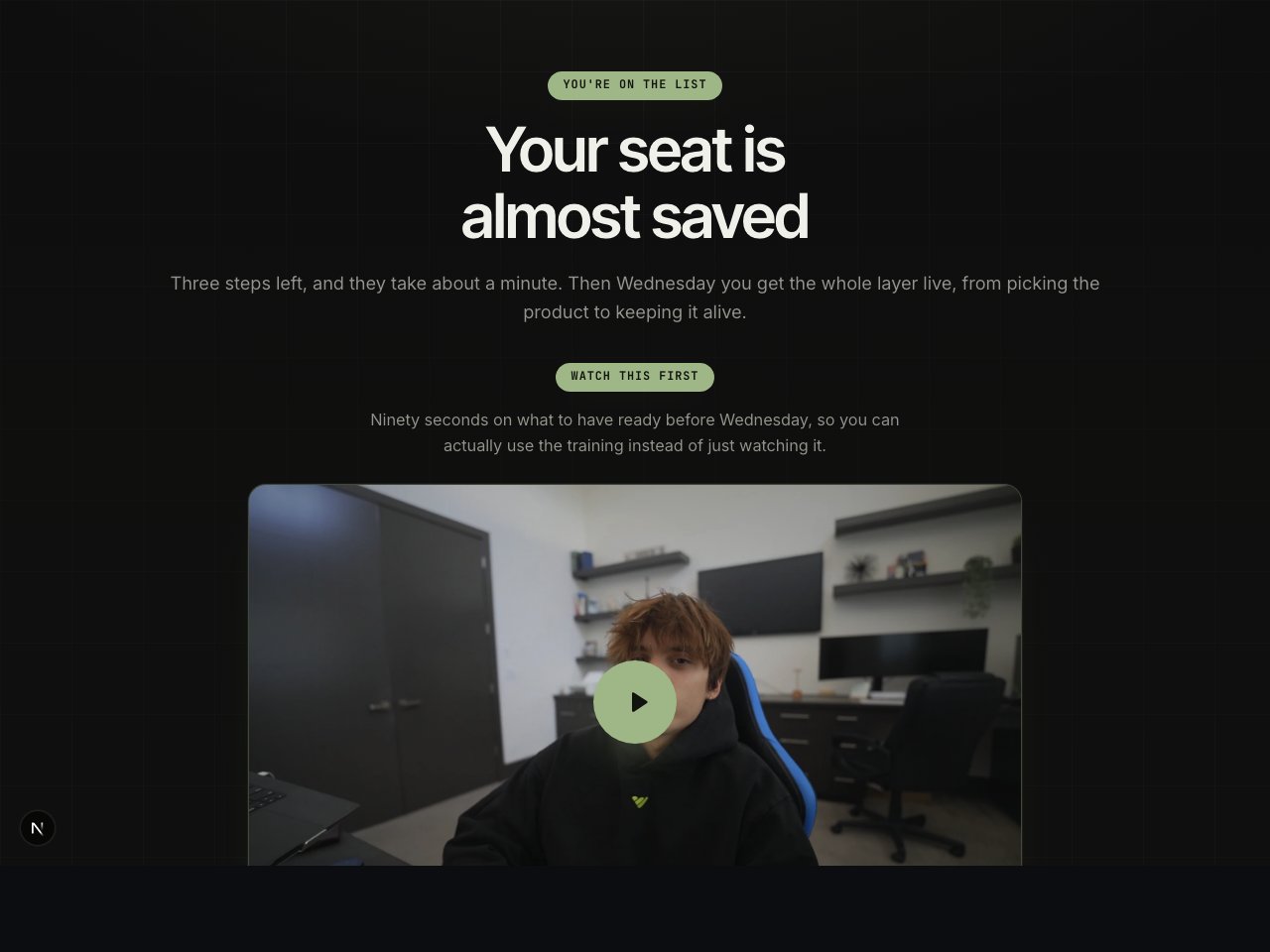 Thank-you page preview